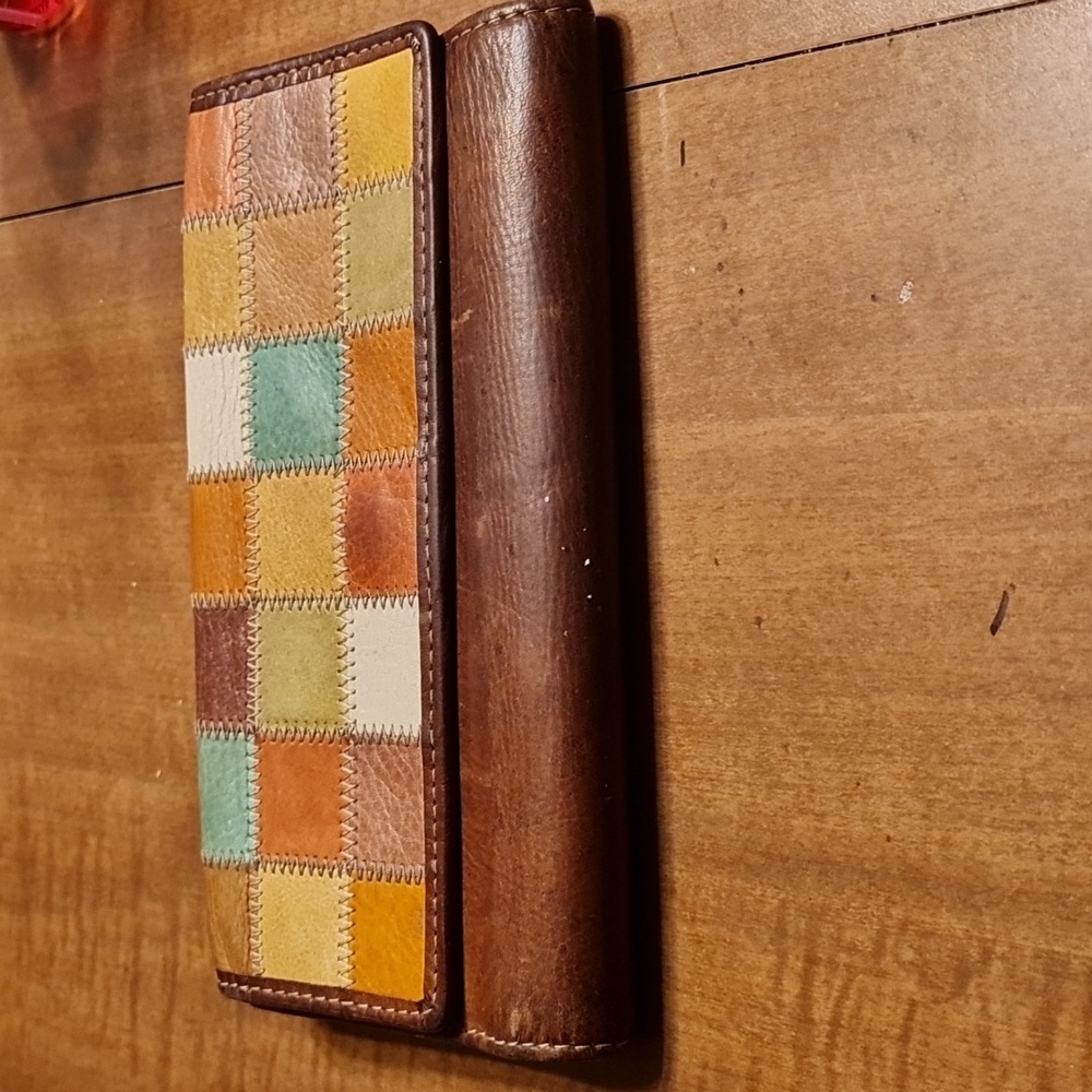 Fossil Checkered Pattern Wallet